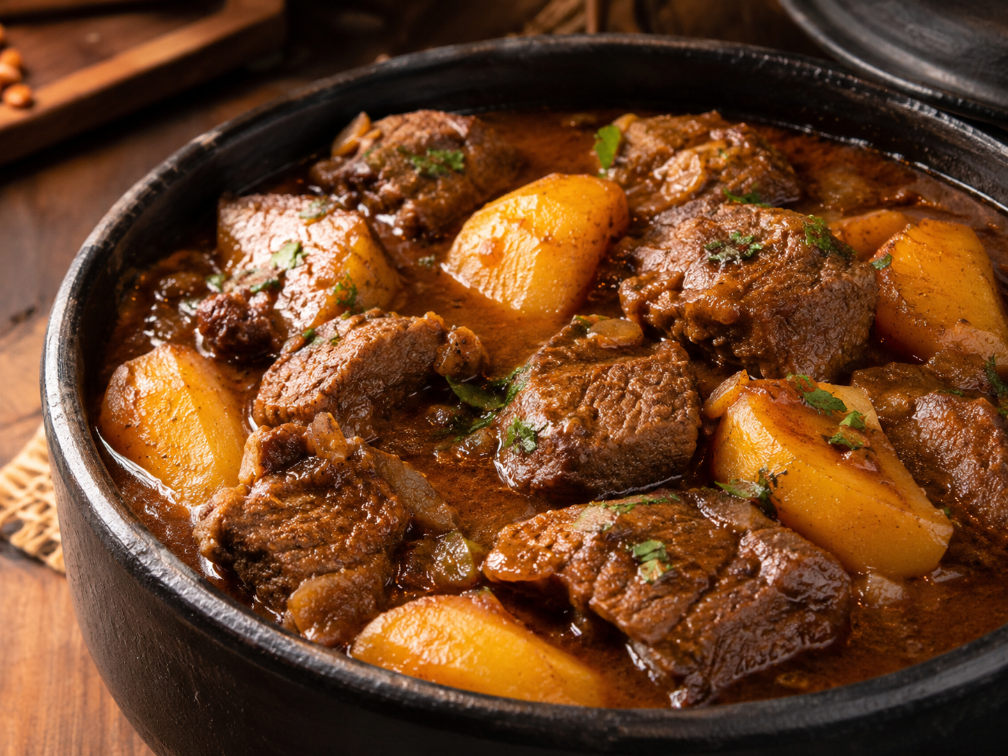 Carne de Panela com Batata e Molho Bem Encorpado